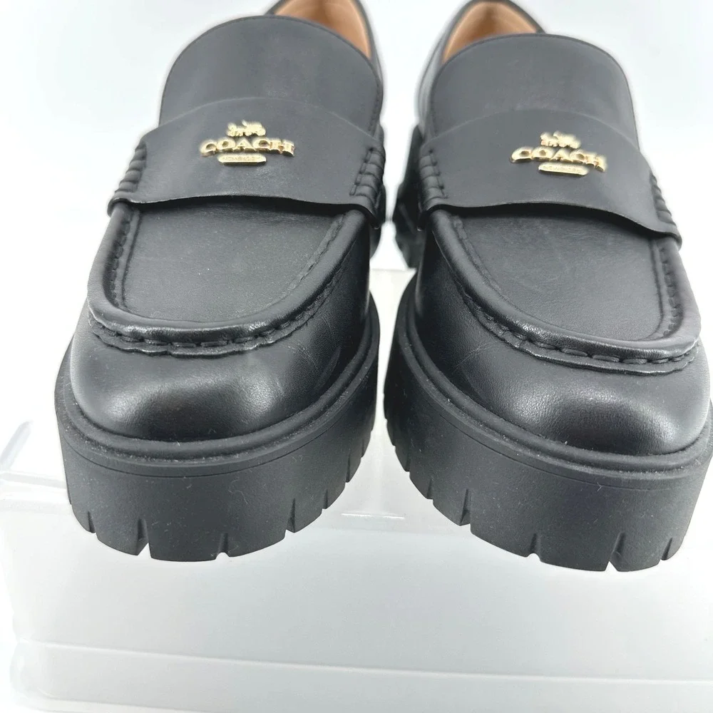 Coach Ruthie Loafer Dark Academia Luxury Women 8B Lug Sole Platform Leather